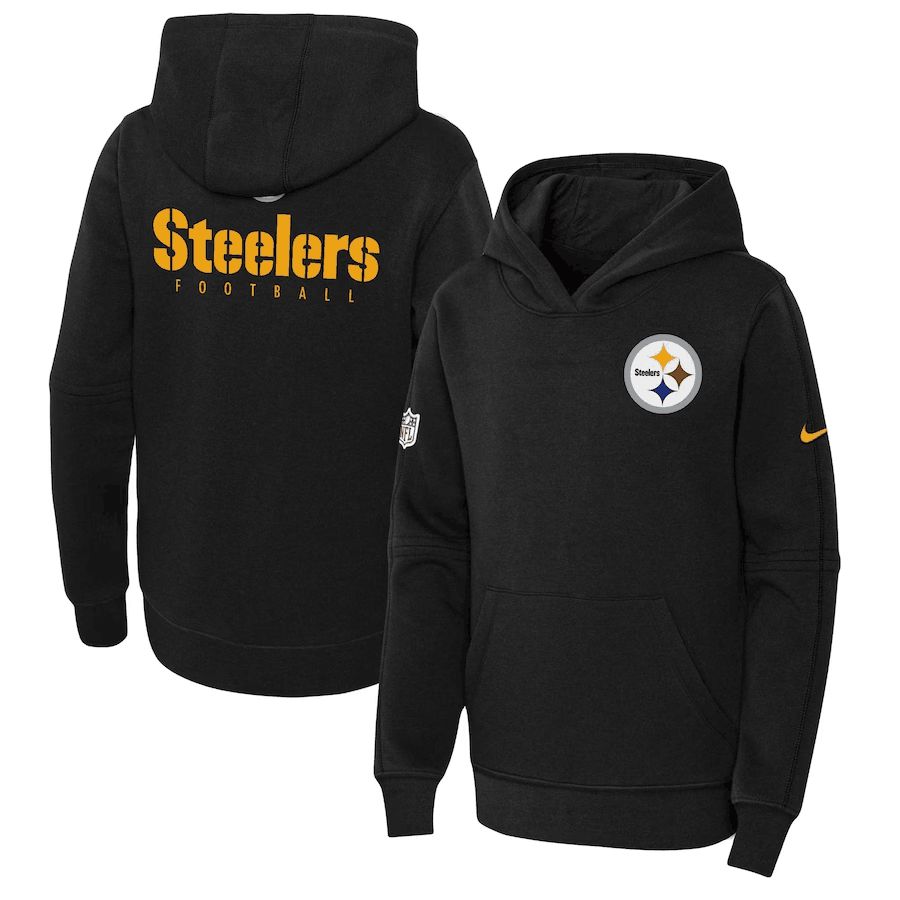Youth 2023 NFL Pittsburgh Steelers black Sweatshirt style 1